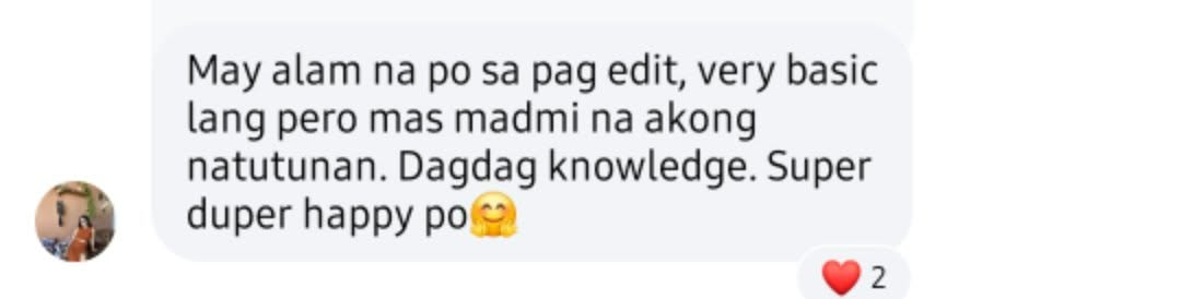 Original feedback screenshot from Anonymous Student