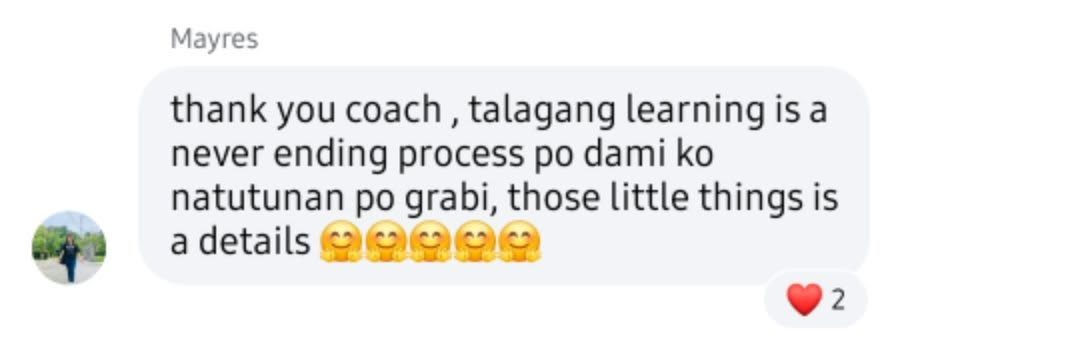 Original feedback screenshot from Mayres